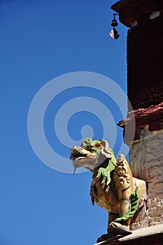 Religous Beast Statue in Drepung Monastery photo